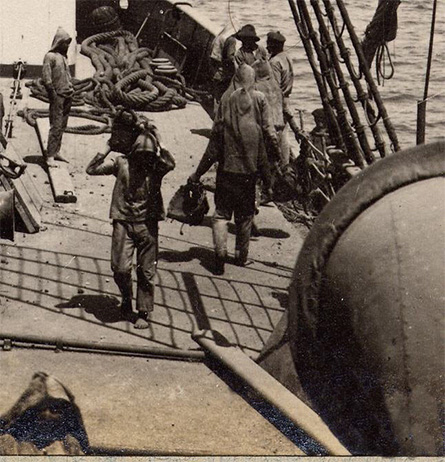 Battellieri sulla nave Australia 1904