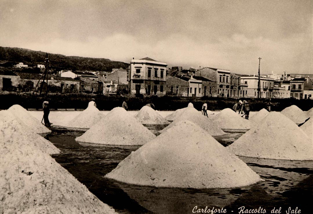 Raccolta del sale 1930